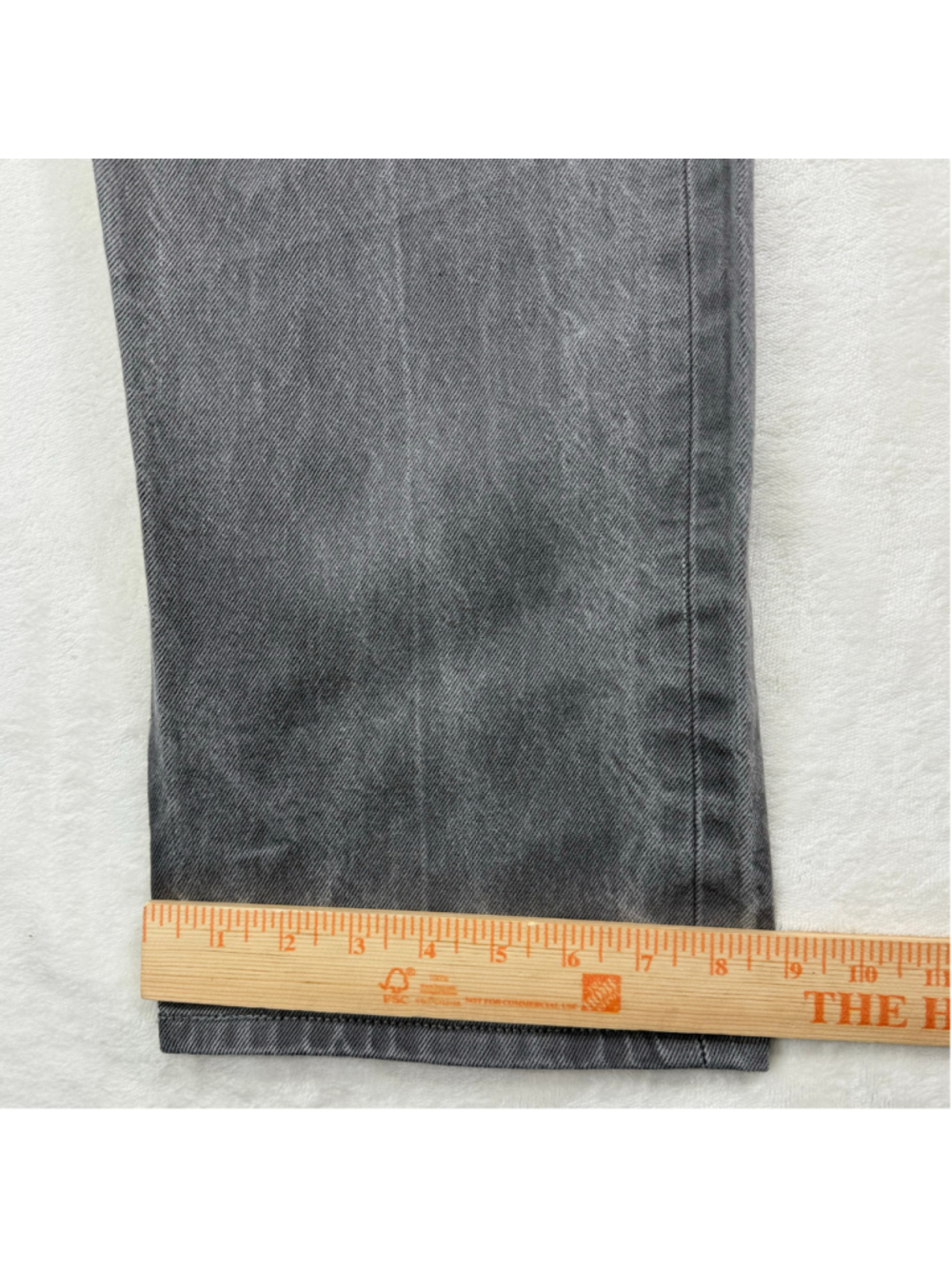 Men's Levi's 501 40x32 Button Fly Straight Leg Grey Jeans - Picture 12 of 12